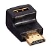 Right Angle HDMI Port Saver Adapter, Horizontal Flat Top