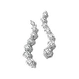 14K White or Yellow Gold Diamond Journey Earrings - 1.00 Ct. TW