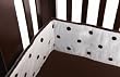 American Baby Company Espresso Dot Crib Bumper, Blue