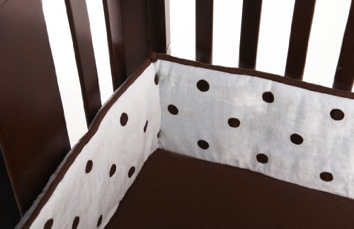 American Baby Company Espresso Dot Crib Bumper - Blue product image