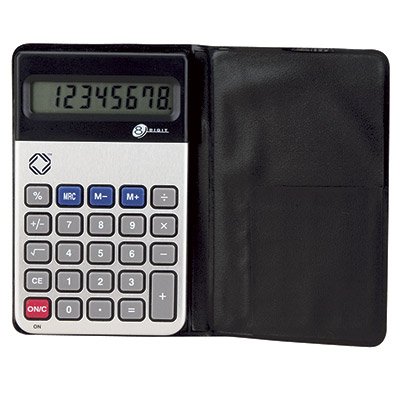 8-Digit Handheld Calculator with Wallet Case, Battery Powered CEB95001