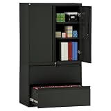 36 Wide Steel Lateral File with Storage