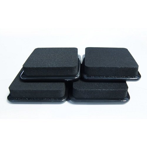 EZ Moves Permanent Furniture Slides 3"x3" (Set of 4) Black Home