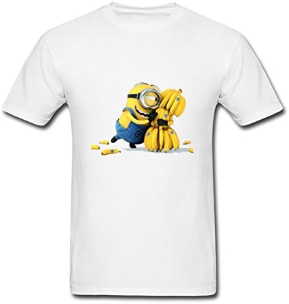 Tution T shirt Customized Minions Banana Men T shirt White Short Sleeve XXXL