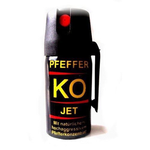 Pfefferspray Pfeffer-KO Jet mit Sprühstrahl, 40 ml, bis 5m Distanz