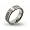 Mens Titanium Signet Ring with Double Cable Inlay Size 10 (Sizes 10 11 12 Available)