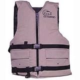 Kent Universal Sized Fishing Vest Series Color Tan Size Adult XL Chest 40' To 60'