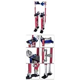 Buy 24 - 40 Adjustable Aluminum Drywall Stilts Red by Mega