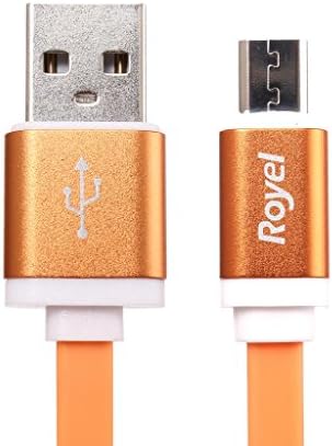 Recomfit® Royel High Speed TPE USB Cable - 2.0 a Male to Micro B Charging Sync Cable for Samsung, Htc, Motorola, Nokia, Lg, Sony, Blackberry and Many More.(3.3ft/1m , Orange )