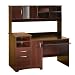 South Shore Furniture Squared Collection Computer Center, Royal Cherry