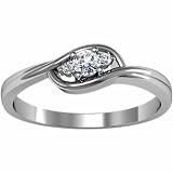 18K White Gold Diamond Ring - 0.12 Ct.