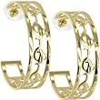 Gold Toned BABY PHAT Multi Cat Hoop Earrings