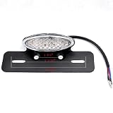 12V LED White Red Oval ATV Brake Light Lamp Integrated Number License Plate Frame... by Astra Security