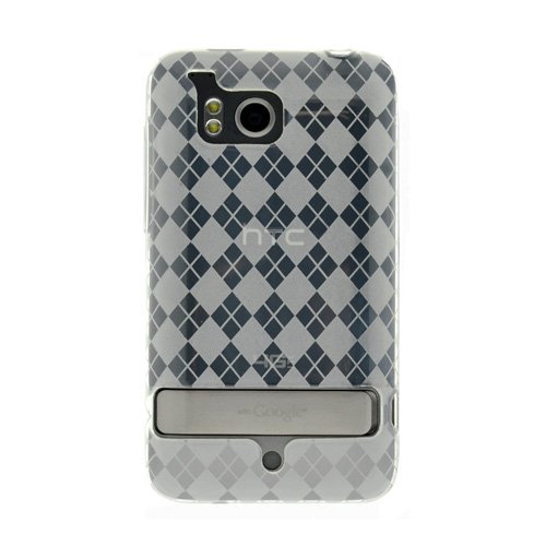 Amzer Luxe Argyle High Gloss TPU Soft Gel Skin Case for HTC ThunderBolt ADR6400 - Clear