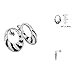 Sterling Silver Rhodium Plated Open Oval Stud title=
