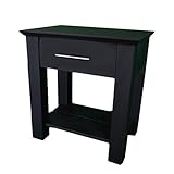 Secret Compartment Nightstand Type 2 (Diversion Safe) with Magnetic Lock & Key (Black Enamel With Handle)