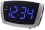 La Crosse Technology 75904� LED Blue Digit Alarm Clock with USB Charging Port