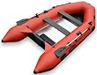 Seamax Sport360 Red Inflatable Boat, 11.8 FT Tender, Aluminum Floor Dinghy