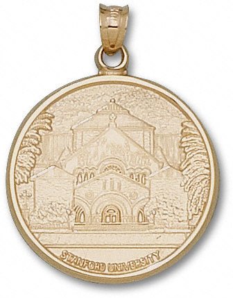 Stanford Cardinal Solid 10K Gold Palm Drive Church Pendant