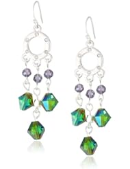Nine West "Gem Jam" Silver-Tone Multi Chandelier Drop Earrings