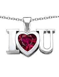 Original Star K (tm) 8mm Heart Shape I Love You Heart Pendant