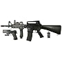 SoftAir M4 AEG Electric Powered Rifle/Spring Powered Pistol Airsoft Field Duty Kit