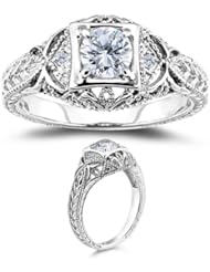 0.55 Cts Diamond Ring in 14K White Gold