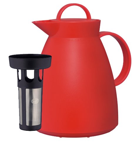 alfi 0935979561 Isolierkanne Dan Kunststoff rot 1,0 l + Teefilter