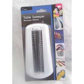 SiL Home WHITE PLASTIC ROTATING TABLE TOP SWEEPER table crumb brush