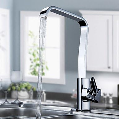 Morden Solid Brass Kitchen Faucet (Chrome Finish)