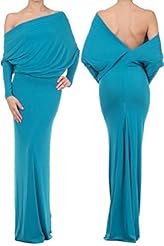 Sexy Jersey/Polyester/Spandex Halter One Shoulder Plunging Neck Party Dress/Maxi Dress 