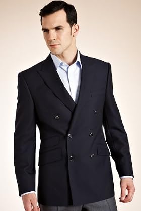 Big & Tall Pure Wool Double Breasted Blazer