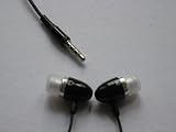 SNY Aluminum Noise-Canceling Earphones for Apple iPod nano 4G, iPhone and other iPods, Black