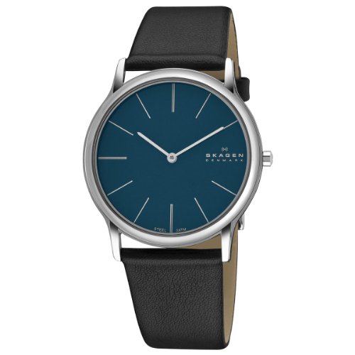 Skagen Men's 858XLSLN Steel Ultra Slim Black Blue Watch