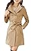 ZSHOW Women's Trench Coat Long Double Breasted Jacket Lapel Jackets With Belts