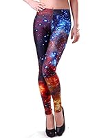 HDE Women's Funky Digital Print Design Graphic Stretch Footless Fashion Leggings