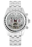 Burgmeister Valencia BM137-111 Herren Automatik Uhr silbernes Zifferblatt offene Unruh Datum/Tag/Monat doppelte Sicherheitsfaltschließe