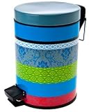 Present Time  Bathroom waste bin Flower Patchwork s/s