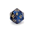 Chessex Gemini Opaque Black-Blue with gold d20 Dice