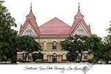 Southwest Texas State University Lithograph 14x10 Limited Edition Unframed Lithograph
