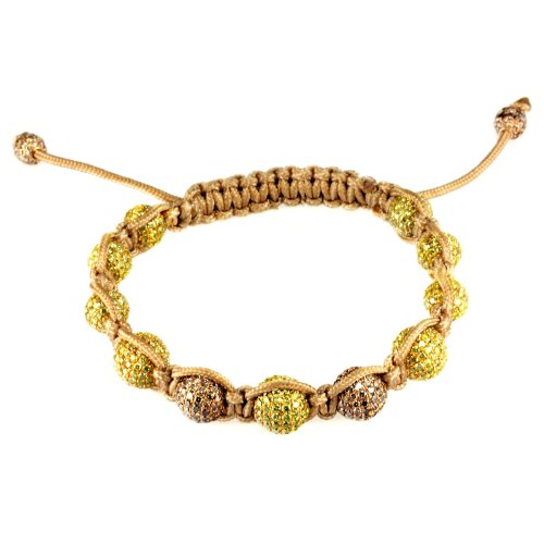 Kipitok Canary Chocolate Diamond Macrame Bracelet 