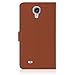 Samsung Galaxy S4 Case, CaseCrown Wallet Case (Brown)