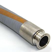Jason Industrial 4460 Rubber Sanitary Hose Assembly, Stainless Steel Sanitary Connection 1 1/2 inch I. D. X 20 ft
