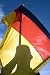 German Air Force Airman Holds the German Flag. - 24