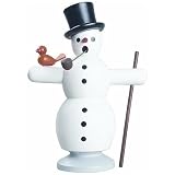 Seiffener Volkskunst Räuchermann Schneemann Erzgebirge