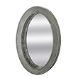 Wood and Metal Antique Style Oval Mirror