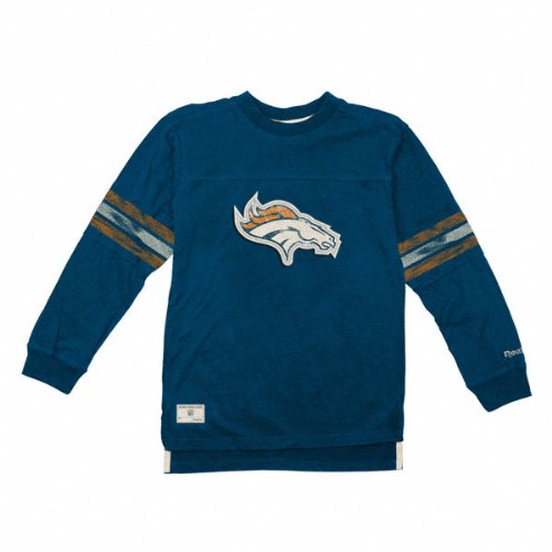 Denver Broncos Youth Vintage Jersey Crewneck Long Sleeve T-Shirt