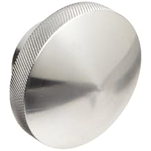 Morton 6061 Aluminum Round Domed Knob, Knurled Rim, Threaded Hole, 3/8"-16 Thread Size x 1" Thread Length, 2-1/4" Diameter (Pack of 1)