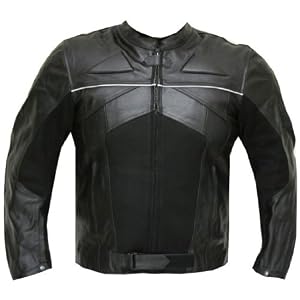 RAZER MENS MOTORCYCLE LEATHER JACKET ARMOR