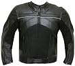 RAZER MENS MOTORCYCLE LEATHER JACKET ARMOR Black